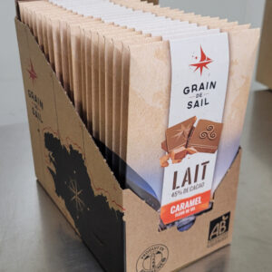 PAV 20 Tablette de chocolat au lait, caramel et fleur de sel