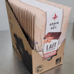 PAV 20 Tablette de chocolat au lait, cacahuètes, caramel et fleur de sel