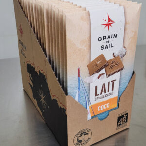 PAV 20 Tablette de chocolat au lait et noix de coco toastées