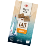 Tablette de chocolat au lait et noix de coco toastées