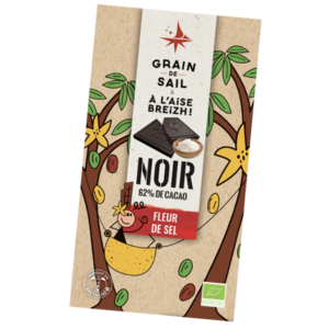 Dark chocolate bar with fleur de sel - Special Edition A L'Aise Breizh - 100G - ORGANIC