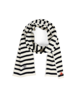 Écharpe marine rayures