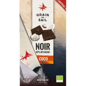 Tablette de chocolat Noir et Noix de Coco râpées toastées - 100G - BIO