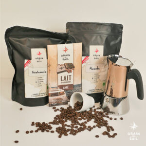 Coffret Italienne + 2x500G + Lait Café