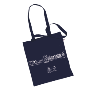 Skyline blue tote bag